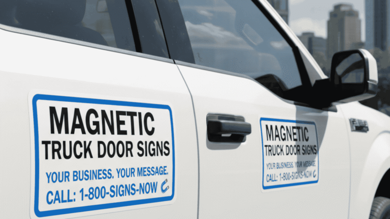 Magnetic Truck Door Signs Mobile Marketing Made Easy