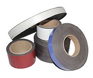Flexible magnetic strips and magnetic sheets used for signage, packaging, and retail displays